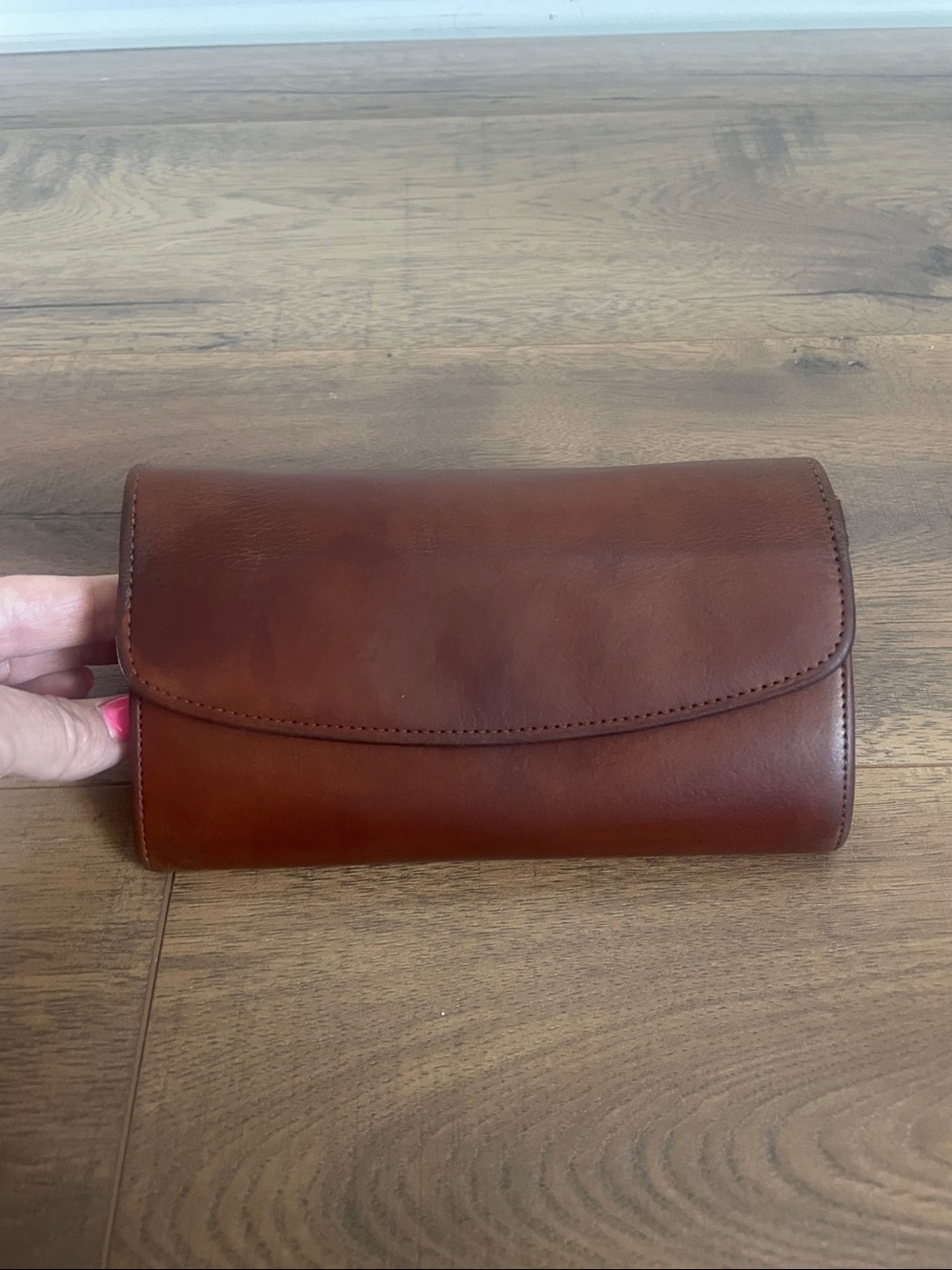 Coach Vintage British Tan Leather Clutch Wallet